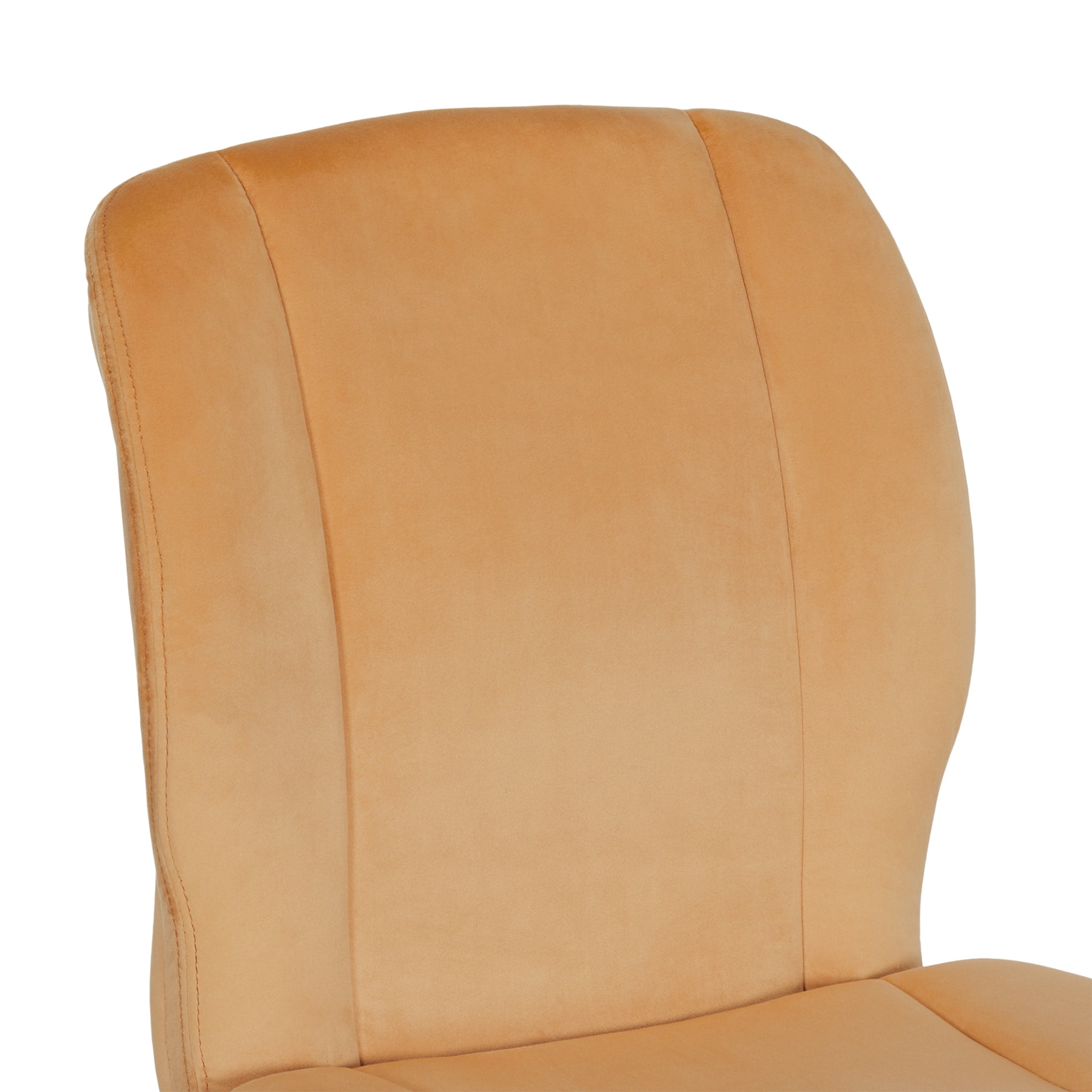 Mainstays Plush Velvet Office Chair, Dusty Gold