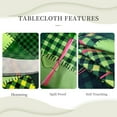 thumbnail image 6 of St. Patrick''s Day Round Tablecloth 60 Inch Green Shamrock Floral Round Tablecloth Washable Microfiber Tablecloth Decorative Table Covers for Picnic Party, XT-02, 6 of 7