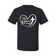 thumbnail image 2 of Wild Bobby His Grace Is Enough Heart Inspirational/Christian Men Graphic Tee, Black, Small, 2 of 5