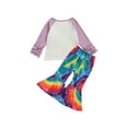 thumbnail image 4 of FAROOT Girls Clothes Set Pullover and Tie-dyed Printed Pattern Flared Pants, 4 of 8