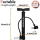 thumbnail image 4 of Portable Bicycle Foot Pump Bicycle Tire Air Pump Mini Foot Pump, Presta and Schrader Valve Automatic Reversible 120PSI with Ball Needle Multi-function, 4 of 4
