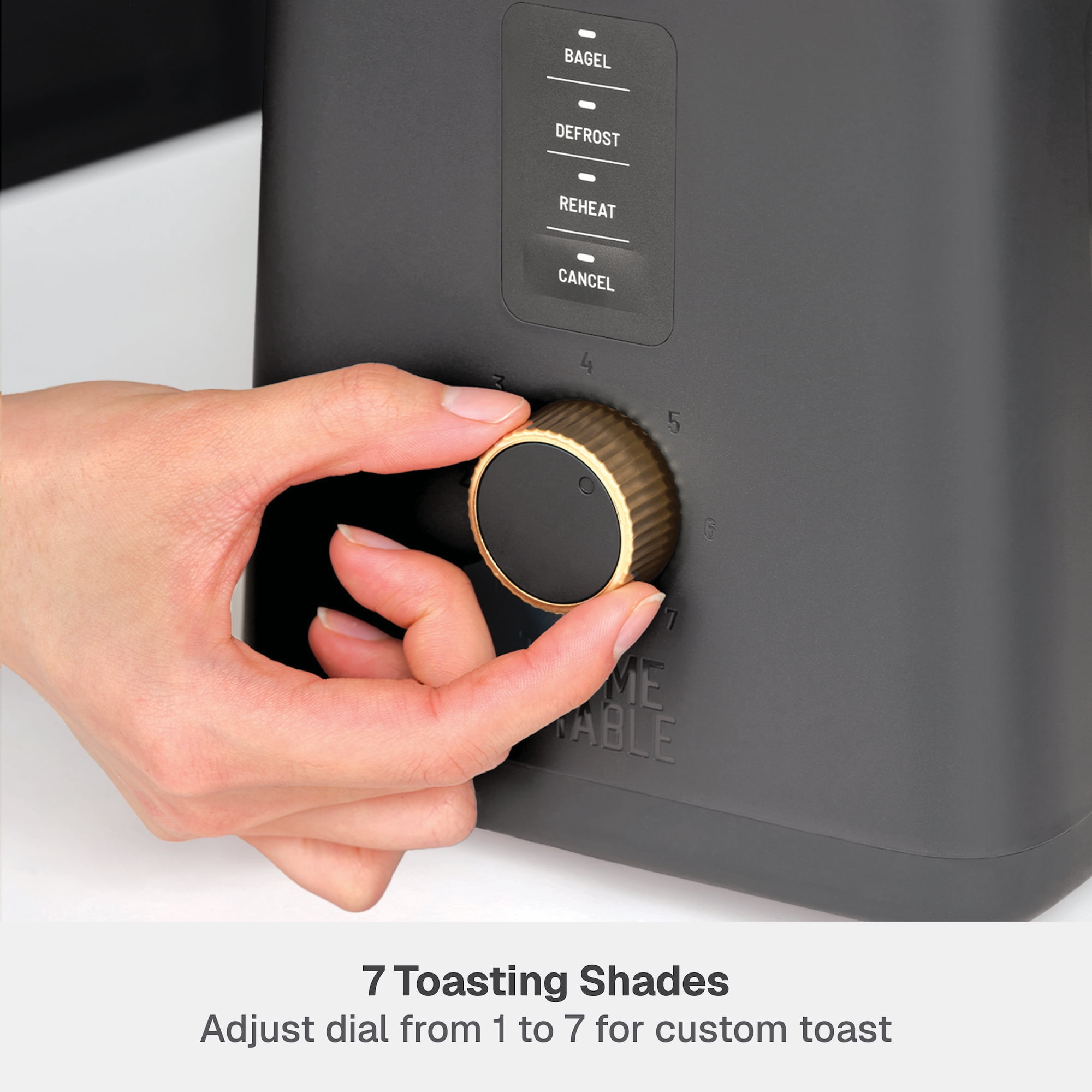 Thyme & Table 2-Slice Toaster, Extra-Wide Slots with Removable Crumb Tray, Slate Grey