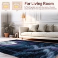 thumbnail image 2 of ODIKA 5'x7' Machine Washable Non-Slip Area Rug, Shadow Round High Traffic Rug, Purple, 38883, 2 of 7