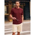 thumbnail image 4 of RICHCOIN Men's Ribbed Knit Crewneck T-Shirts Short Sleeve Textured Solid Casual Tee, 4 of 7