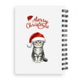 thumbnail image 2 of Merry Christmas American Shorthair Santa Hat Xmas Tree Winter Holiday Spiral Bound Journal Cat Lover Kitten Owner Gifts 5x7in Spiral Notebook - 01013, 2 of 5