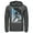 Charcoal Heather, variant on Men's Superman Strongest Hero Pose Pull Over Hoodie Black 2X Large