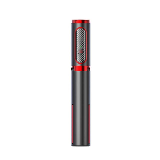 JHIJHOO Perche à Selfie Bluetooth Extensible 3 en 1 en Aluminium avec Télécommande Sans Fil, Blanc, 1