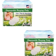 NuAngel All-Natural Cotton Biodegradable Cotton Nursing Pads, White, 120ct
