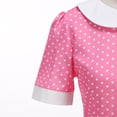 thumbnail image 5 of Efsteb Dresses for Women Elegant 1950s Polka Dots Vintage Swing Dress Short Sleeve Peter Pan Collar Party Dress with Bow Belt (Pink,XL), 5 of 8