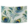 thumbnail image 6 of Yayeee Tapestry Wall Hanging for Bedroom 90" x 60" Living Room Home Wall Art Decor, Peacock Feather, 6 of 7