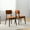 Brown + Burnt Orange, variant on Noble House Unity Carlos Dining Chair Set, Velvet Upholstery with Solid Wood Legs, Set of 2, Dark Yellow and Brown