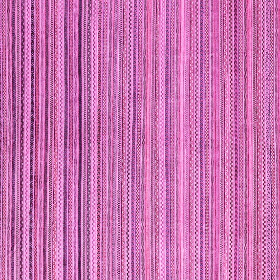 Ahgly Company Indoor Square Oriental Pink Modern Area Rugs, 8' Square