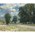 thumbnail image 2 of Alfred Sisley 14x12 Black Ornate Wood Framed Double Matted Museum Art Print Titled: The Road to Marly-Le-Roi (1875), 2 of 5