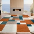 thumbnail image 2 of Design&I 5'x7' Washable Area Rug Geometric Terrazzo Block Checkered Abstract Patterned Multi Multicolor for Small Living Room, Bedroom, Sleek Flatweave Pet Friendly & Non-Slip, 2 of 7