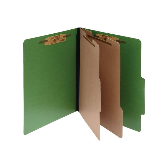 ACCO ColorLife PRESSTEX - Dossier de Classification - Extensible - 3 Compartiments - 2 Pcs - pour Légal - à Onglets - Vert Foncé (Lot de 10)