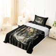thumbnail image 5 of jejeloiu Camo Bass Fishing Twin Sheets,American Flag Inspired Bedding For Boys,Black Green,3 Pieces,1 Fitted Sheet and 1 Pillowcase, 5 of 6
