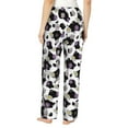 thumbnail image 3 of Xecao Daisies Flowers Women's Straight Lounge Pajama Pants: The Epitome of Relaxed Sleepwear, 3 of 9