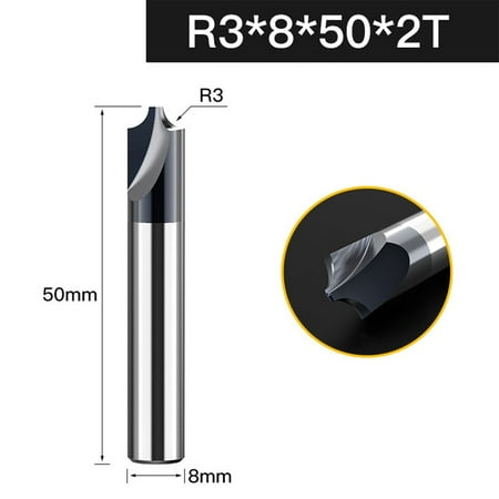

BCLONG 2T Corner Rounding End Milling Cutter R0.5-R6.0 Ticn Coated Carbide Router Bit