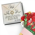 thumbnail image 5 of To My Wife Gift, My Queen Forever, Love Knot Necklace with Paper Flower Bouquet From Husband, 5 of 9