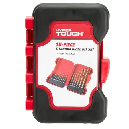 Hyper Tough 15 Piece Titanium Drill Bit Set (Best Drill Bit Sharpener 2019)