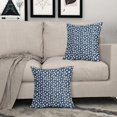 thumbnail image 3 of Blue Cream Dots Pillow Covers 20x20 Set of 2 Boho Design Polka Dot Throw Pillows Modern Trendy Print Outdoor Decorative Pillowcase Square Linen Cushion Cases Decor for Sofa Couch Bed, 3 of 6