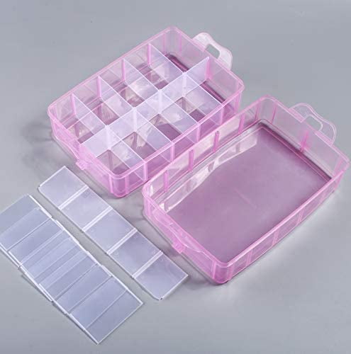 Craft Storage Box with Compartments, Clear 3-Tier 30 Sections Transparent  Stackable Plastic Box Organiser with Handle, Practical Sorting Box for  Crafts, Jewelry, Toy, Sewing Accessories Or Kitchen 