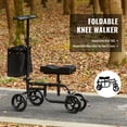 thumbnail image 1 of Adjustable Knee Scooter Folding Walker for Foot Ankle Leg Injury More, Black, 1 of 12