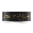 thumbnail image 3 of Auriga Fine Jewelry Stainless Steel Polished Black IP-plated Black and Gold Foil Inlay 8mm Band Size 12, 3 of 7