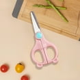 thumbnail image 6 of Snmubt Portable Children'S Complementary Scissors With Cover Safe And Convenient For Toddler Food And Kitchen Food-Grade Stainless Steel Easy To Clean (Pink), 6 of 6