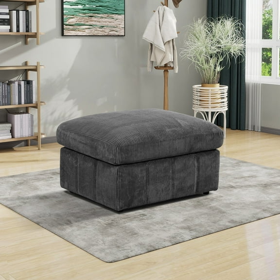 38" Corduroy Modular Ottoman