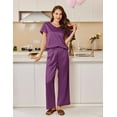 thumbnail image 4 of Ekouaer Pajamas Short Sleeve Lounge Sets 2 Pieces Pj Long Sets, 4 of 7