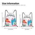 thumbnail image 2 of Lukts Gnomes Summer Pattern Drawstring Backpack Bag Sport Gym Sackpack,String Backpack Sport Bag Sack,Cinch Tote Gym Backpack-Medium, 2 of 6