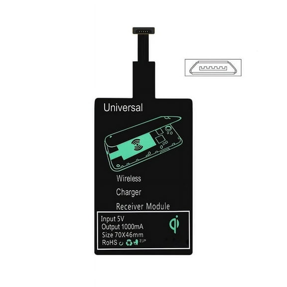 Qi Wireless Charger Receiver Module Smart Charging Adapter Receptor for Android Type-A;Qi Wireless Charger Receiver Module Charging Receptor for Android Type-A