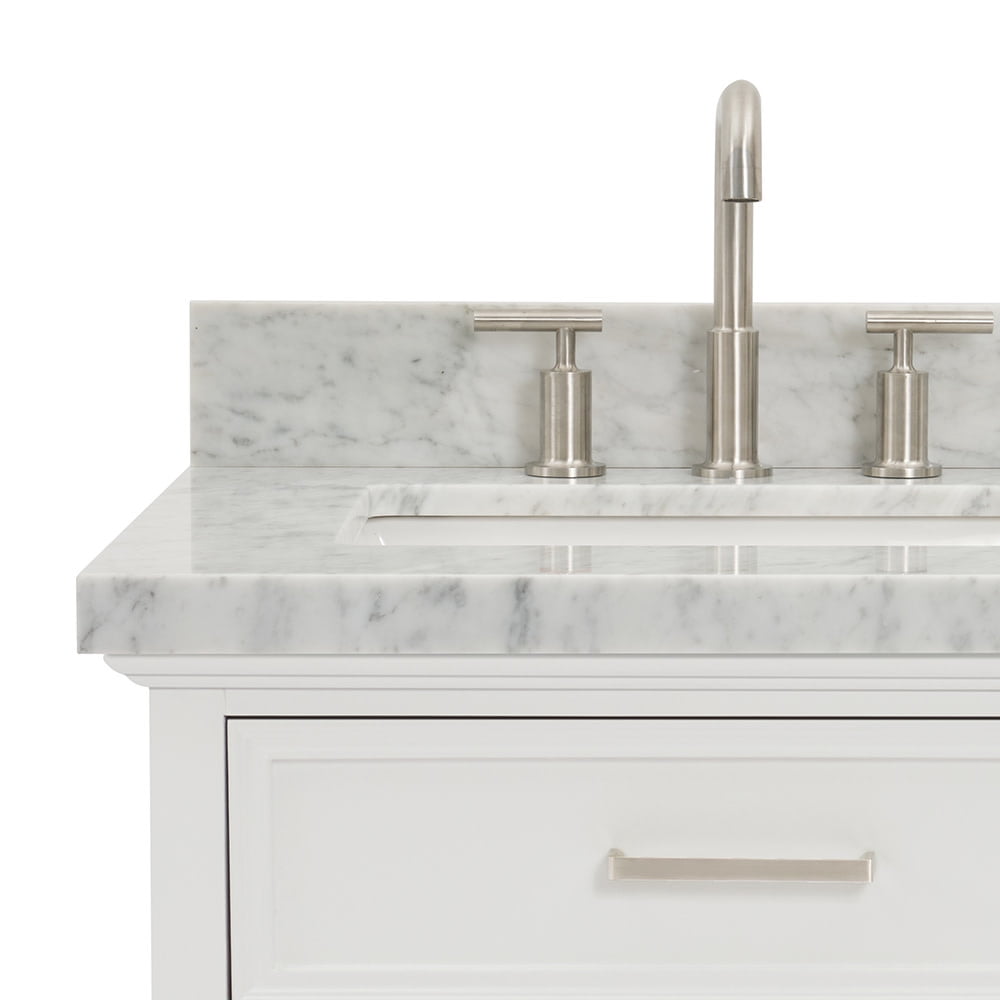 Ariel D037S-L-VO-WHT Kensington 36" Free Standing Single Basin Vanity Set - White
