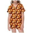 thumbnail image 1 of WEAIXIMIUNG Pyjama de Noël pour Enfants à Carreaux, Ensemble de Pyjama à Manches Courtes avec Col à Boutons et Short Imprimé, 1 of 4