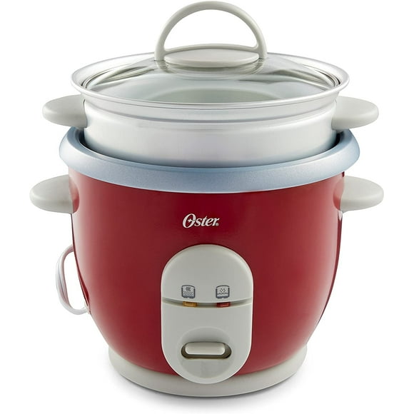 Arrocera Oster de 6 tazas con vaporera, roja (004722-000-000)