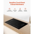 thumbnail image 7 of Induction Cooktop 2 Burner 1800W, Electric Countertop Stove, Touch Control Built-in Cooktop, 9 Power Levels, Timer, Child Lock, Glass Surface, 7 of 7
