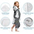 thumbnail image 7 of Halloween Ghost Eyes Pattern Hooded Bath Towel，60"x35" for Ages 3 To 12 Kids, Quick Dry Lightweight Soft Microfiber Hood Beach Towel Cover Up for Kids, 7 of 7