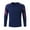 Navy Blue, variant on Raenseen Mens Soccer Jersey Padded Football Shirt Stylish Striped Long Sleeve Lightweight T-shirt Fluorescent Green L