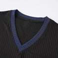 thumbnail image 5 of V Neck T-Shirt Men Knitted Ribbed Short Sleeve Casual Athletic Workout Pullover Tops Fathers Gift S-3XL, 5 of 8