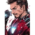 thumbnail image 3 of Gafas de sol AIEYEZO Tony Stark vintage con montura metálica cuadrada, 3 of 7