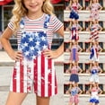 thumbnail image 5 of Kids American Flag Bibs Overalls Boys Girls 4th of July Outfits Adjustable Straps Coveralls Patriotic Romper Jumpsuit, 5 of 5