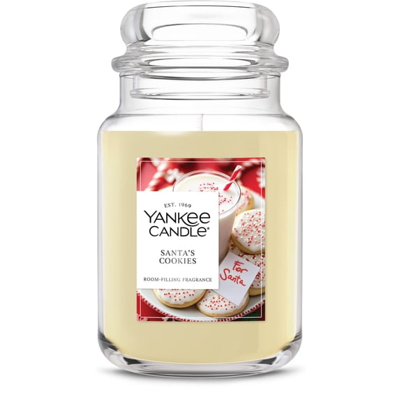 Yankee Candle Santa's Cookies Original Large Jar Scented Candles, 22 oz