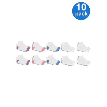 - Everyday Soft Cushioned Low Cut Socks, 10 Pairs (Little Girls & Big Girls)