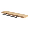 thumbnail image 3 of 43" Natural Light Brown Wooden Floating Shelf, 3 of 3