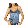 thumbnail image 1 of INSPIRE CHIC Débardeur à Paillettes Imprimé Exotique Spaghetti pour Femmes TG Bleu Océan, 1 of 5