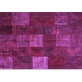 thumbnail image 1 of Ahgly Company Indoor Rectangle Patchwork Purple Transitional Area Rugs, 4' x 6', 1 of 4