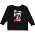 thumbnail image 3 of Inktastic Future Pilot Girls Airplane Career Girls Long Sleeve Toddler T-Shirt, 3 of 5