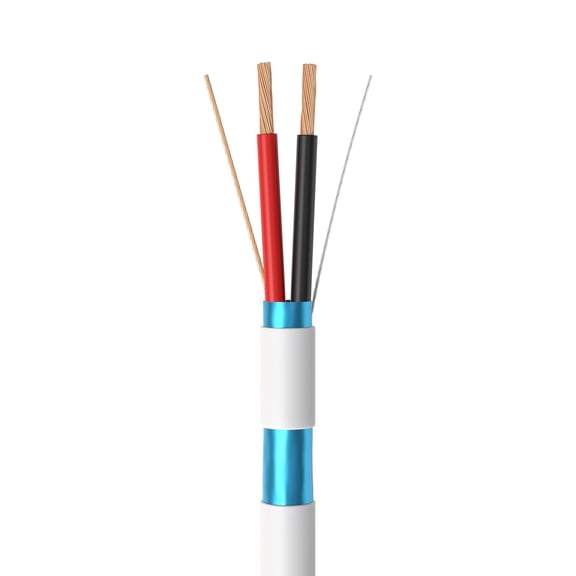 Cables Direct Online 500ft Stranded 22/2 CCA Shielded Alarm Cable for Low Voltage LED, Burglar Systems, Fire Detectors, Security Stations, Door Bells, 22AWG 2-Conductor Wire