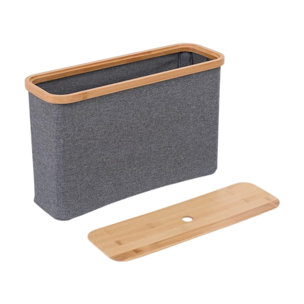 Cesta de papel higiénico, organizador de baño, armario organizador, bandeja decorativa para Gris con tapa